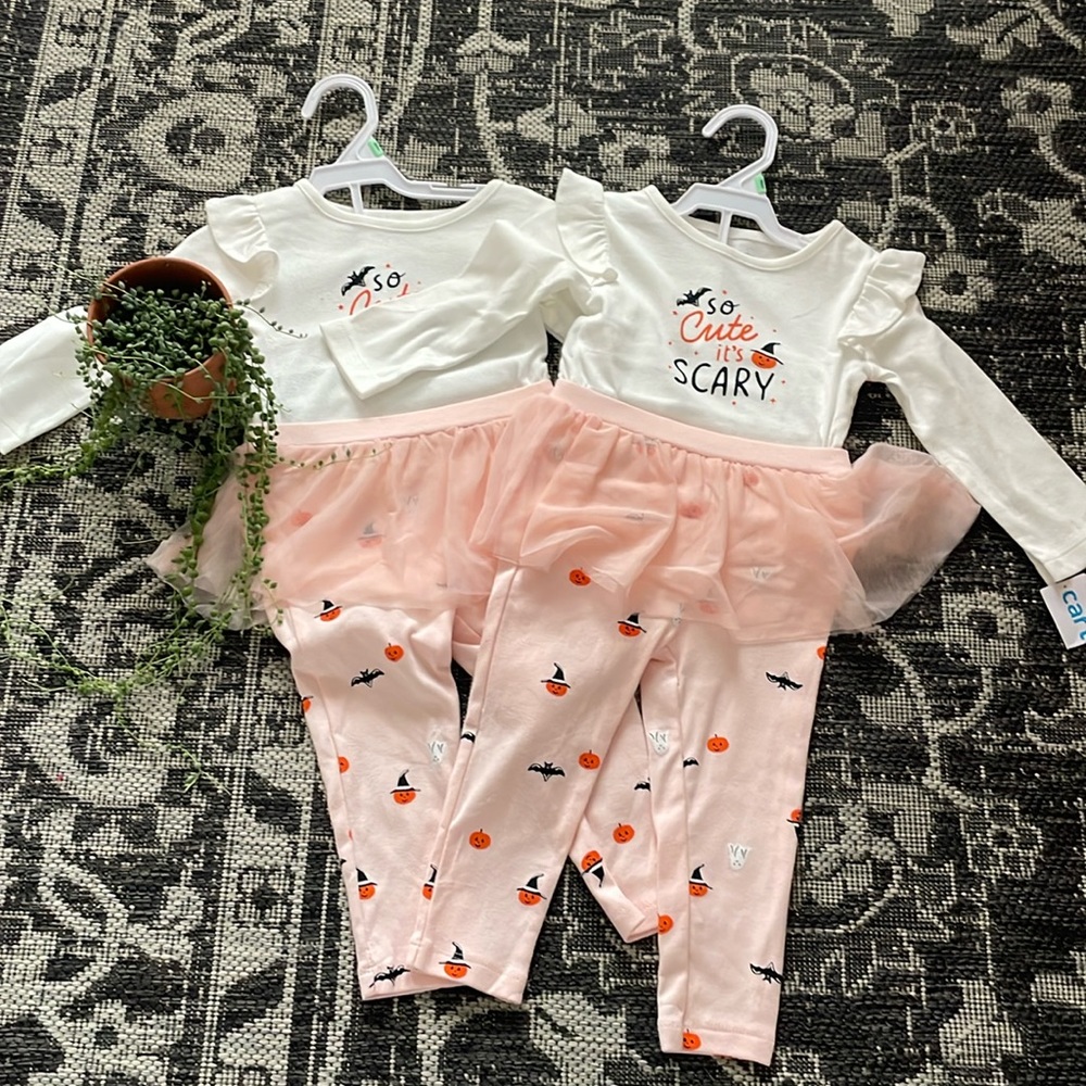 Carters 2 piece set Halloween themed.